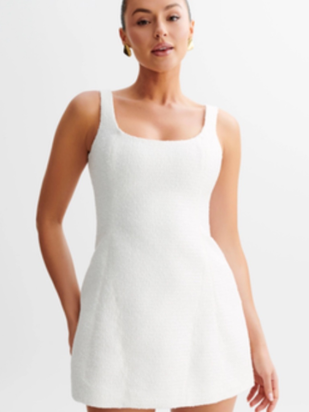 MESHKI Beth Tweed Mini Dress